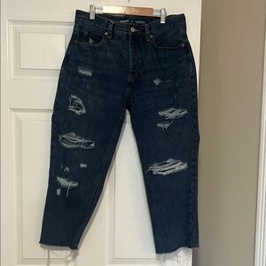 Old navy slouchy straight Distressed denim